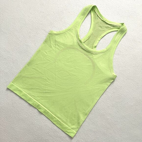 Lululemon Women Swiftly Tech Racerback Tank Top 2.0 Race Length Neo Mint Lime 2 - Picture 2 of 6